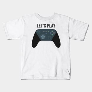 Let's Play - Gamers Controller Design Kids T-Shirt